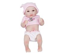 ZLXCAOB Simulate Baby Girl Doll Soft Silicone Great Mand Sent Sentier Afforesh Gift Home Toys Doll 28cm (Fille aux Yeux Ouverts)