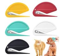 ZLXFT Coupe Noeud Chat Poil,5pcs Coupe-Papier d'emballage,Coupe Papier Coulissant,Coupe Bourre Chat pour Chats et Chiens,Peigne Noeud pour Animaux,Peigne D'épilation pour Chiens et Chats