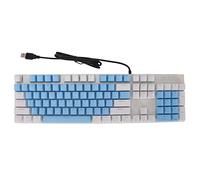 ZLXHDL 104 Key Mechanical RVB Clavier, interrupteurs Bleus, USB Wired, Wearproof et Scratch, 20 Modes d'éclairage pour Les Jeux et l'utilisation du Bureau (Bleu Blanc)