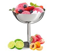 ZLXHDL Coupe à Glace en Acier Inoxydable, Réutilisable à Coupelle Dessert Saladier avec Cuillère en Acier Inoxydable Pour les Restaurants, les Familles et les Fêtes (10 cm de Diamètre)