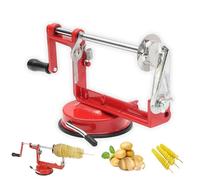 ZLXHDL Eplucheur de Pomme, Coupe Frite,avec Manivelle - Coupe-Frites Manuel en Acier Inoxydable de Qualité Alimentaire pour Préparer des Pommes de Terre et Légumes en Spirale