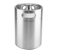 ZLXHDL Fût De Bière En Acier Inoxydable 304 Mini Keg Bouteilles De Bière Distributeur De Cidre De Bière Portable Pour le Brassage à la Maison(3.6L)