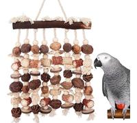 ZLXHDL Jouet à mâcher pour perroquet - Tranches naturelles de maïs et de luffa - Convient pour les perroquets africains et autres grands oiseaux (B)
