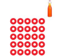 ZLXHDL Lot de 25 Grolsch Joints Silicone Caoutchouc, Joints de Bouteilles Joints Swing Top Bouteilles Joints Pour Bouche Réguli, Bouteille à Bascule Pivotante Accueil Brew Beer Bottle