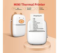 ZLXHDL Mini Pocket Photo Imprimante Portable Mobile Thermal Printing Machine All in One 203DPI Wireless BT Connexion pour l'image Lable DIY Liste à Main Le meno Notes Journal Receipt (Blanc)