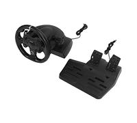 ZLXHDL Volant De Course, Volant De Jeu PC 11 Pouces, 5 Axes 10 Boutons De Commande, 7 Niveaux De Sensibilité, Retour De Vibration, Volant De Course De Jeu USB 7 En 1 Avec Pédale Compatible Pour PS4