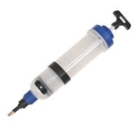 ZLXHFFH Seringue de récupération du Carburant Diesel 1500 ML | Pompe d'aspiration étanche, corps transparent, pied dérapant, anneau dérapant, connecteurs à libération rapide PSA