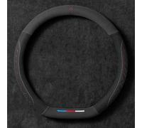 ZLxsmy Daim Couvre Volant Voiture pour BMW 5er M5 E60 E61 F07 F10 F11 F18 F90,Protecteur de Volant,Antidérapant, Respirant, Fibre de Carbone, élastique,A/D-1