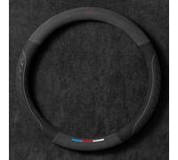 ZLxsmy Daim Couvre Volant Voiture pour BMW 5er M5 E60 E61 F07 F10 F11 F18 F90,Protecteur de Volant,Antidérapant, Respirant, Fibre de Carbone, élastique,C/O-1