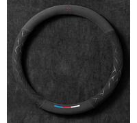 ZLxsmy Daim Couvre Volant Voiture pour BMW 5er M5 E60 E61 F07 F10 F11 F18 F90,Protecteur de Volant,Antidérapant, Respirant, Fibre de Carbone, élastique,D/O-2