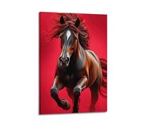ZlXXYZ Impression sur toile murale moderne - Motif cheval au galop - Décoration dynamique - 30 x 45 cm - Style cadre