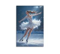 ZlXXYZ Impression sur toile pour salon - Poster de personnage d'une danseuse de glace interprétant les rêves à travers des mouvements agiles - 50 x 75 cm - Sans cadre