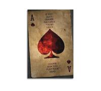 ZlXXYZ Impression sur toile pour salon - Poster inspirant - Philosophie du poker - Convoyer l'effort - Guérison d'énergie - Art décoratif - 60 x 90 cm - Style sans cadre