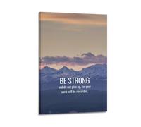 ZlXXYZ Poster mural moderne sur toile avec inscription « Be Strong » et « Be Strong » (30 x 45 cm)