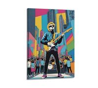 ZlXXYZ Poster sur toile pour décoration murale moderne - Musique Pop Art Rock Concert 20 x 30 cm avec cadre