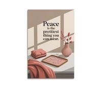 ZlXXYZ Poster sur toile pour décoration murale moderne - Peace Is The Prettiest - 30 x 45 cm - Sans cadre