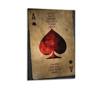 ZlXXYZ Poster sur toile pour salon - Affiche inspirante - Philosophie du poker transmettant l'effort de guérison énergétique - Art décoratif - 50 x 75 cm - Style cadre