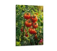 ZlXXYZ Poster sur toile pour salon - Motif plante de tomate luxuriante - Décoration d'art fraîche et naturelle - 50 x 75 cm - Style cadre