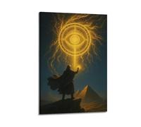 ZlXXYZ Posters sur toile pour décoration murale moderne de bureau familial, religion, cercles magiques égyptiens, 60 x 90 cm, style cadre