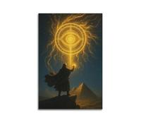 ZlXXYZ Posters sur toile pour décoration murale moderne de bureau familial, religion, cercles magiques égyptiens, 50 x 75 cm, sans cadre