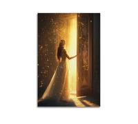 ZLXZPL Impression sur toile pour bureau - Affiche religieuse - Décoration de porte à lumière - Décoration espoir - 60 x 90 cm - Style sans cadre