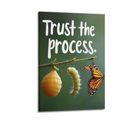 ZLXZPL Peinture murale de bureau, affiches sur toile, affiche inspirante transformation papillon, transmettre la foi, inspirer la croissance, le voyage, la guérison, décoration de peinture, 50 x 75 cm