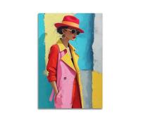 ZLXZPL Peinture murale de bureau - Affiches sur toile - Poster tendance - Femme élégante - Peinture décorative - 40 x 60 cm - Style sans cadre