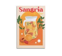 ZLXZPL Peinture murale sur toile pour bureau - Poster alimentaire - Sangria - Style d'été - 40 x 60 cm - Sans cadre