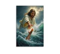 ZLXZPL Peinture murale sur toile pour bureau - Poster religieux - Décoration de portée, espoir - 30 x 45 cm - Style sans cadre