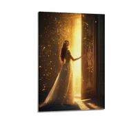 ZLXZPL Poster sur toile pour bureau - Affiche religieuse - Décoration de porte à lumière - Décoration espoir - 30 x 45 cm - Style cadre