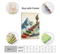 ZLXZPL Tableau mural sur toile pour bureau, affiche inspirante d'escalade, livre d'escalade, poursuite de la croissance, passion, guérison, art décoratif, 20 x 30 cm, style cadre