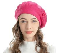 ZLYC Béret réversible en Cachemire pour Femme | Doux et confortable, esthétique parisienne vintage chic, blazer de bureau, style quotidien, café voyage, séance photo