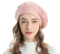 ZLYC Béret réversible en Cachemire pour Femme | Doux et confortable, esthétique parisienne vintage chic, blazer de bureau, style quotidien, café voyage, séance photo
