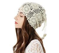 ZLYC Bonnet d'été en Tricot Fait Main pour Femme, Queue de Cheval Beige, Taille Unique