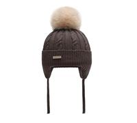 ZLYC Bonnets tricotés d'hiver en coton à pompons pour enfants filles, taille unique