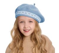 ZLYC Classique Béret Laine pour Filles Garçons Moderne Artiste Français | Béret pour enfants de 3 à 7 ans, parfait pour l'automne et l'hiver, les excursions quotidiennes et les séances photo