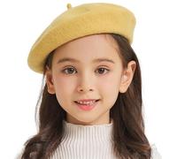 ZLYC Classique Béret Laine pour Filles Garçons Moderne Artiste Français | Béret pour enfants de 3 à 7 ans, parfait pour l'automne et l'hiver, les excursions quotidiennes et les séances photo