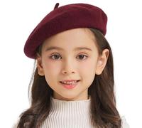 ZLYC Classique Béret Laine pour Filles Garçons Moderne Artiste Français | Béret pour enfants de 3 à 7 ans, parfait pour l'automne et l'hiver, les excursions quotidiennes et les séances photo
