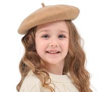 ZLYC Classique Béret Laine pour Filles Garçons Moderne Artiste Français | Béret pour enfants de 3 à 7 ans, parfait pour l'automne et l'hiver, les excursions quotidiennes et les séances photo