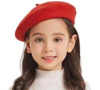 ZLYC Classique Béret Laine pour Filles Garçons Moderne Artiste Français | Béret pour enfants de 3 à 7 ans, parfait pour l'automne et l'hiver, les excursions quotidiennes et les séances photo