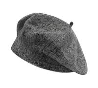 ZLYC Hiver Femmes Classique Francais Chapeau de Béret Couche Double(Gradient Black),Taille Unique