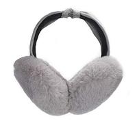 ZLYC Hiver Mignon Pliables Cache Fausse fourrure Oreilles pour Femmes(Nœud Gris),Taille Unique