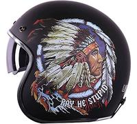 ZLYJ Casque Ouvert Casque Moto Rétro Casque Approuvé ECE Moto Adulte Croiseur Léger Casque Vespa Casque De Scooter Adulte B,X-Large