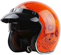 ZLYJ Casque Vespa Rétro, Casque Jet avec Pare-Soleil, Casque Scooter pour Femme Et Homme, Look Vintage Chic, Qualité Selon Les Normes ECE I,Large