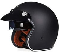 ZLYJ Casque Vespa Rétro, Casque Jet avec Pare-Soleil, Casque Scooter pour Femme Et Homme, Look Vintage Chic, Qualité Selon Les Normes ECE G,X-Large