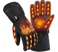 ZLYJ Gants Chauffants d'hiver, Gants pour Les Mains Chauds À Écran Tactile, Conception Lavable, Gants Chauffants pour Le Ski d'hiver, Patinage sur Neige Black,XXL