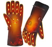 ZLYJ Gants Chauffants, Gants d'hiver Électriques À Piles, 3 Gants Arthritiques Thermiques Étanches À Température Réglable pour La Chasse, La Pêche, Le Ski, Le Camping, Le Cyclisme Black,XXL