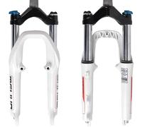 ZLYJ Suspension 20 Pouces Fourche Suspension Vélo Pliante VTT Amortisseur VTT Fourche Pneumatique Étendue Fourche Mécanique Disque/V-Frein Amortissement Ajuster 105Mm Débattement A,20