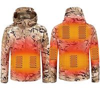 ZLYJ Veste Chauffante Camouflage pour Homme Femme avec Puissance Mobile, Manteau Chauffant Electrique Chaud Chasse Randonnée A,M