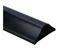 ZLYJQAQ Barrière de Douche Pliable,Barriere Seuil de Douche Anti Débordement Silicone,Barrière d Eau Douche, Barre de Seuil de Douche Autocollante,Seuil de Douche Barrage d'eau (180cm,Noir)
